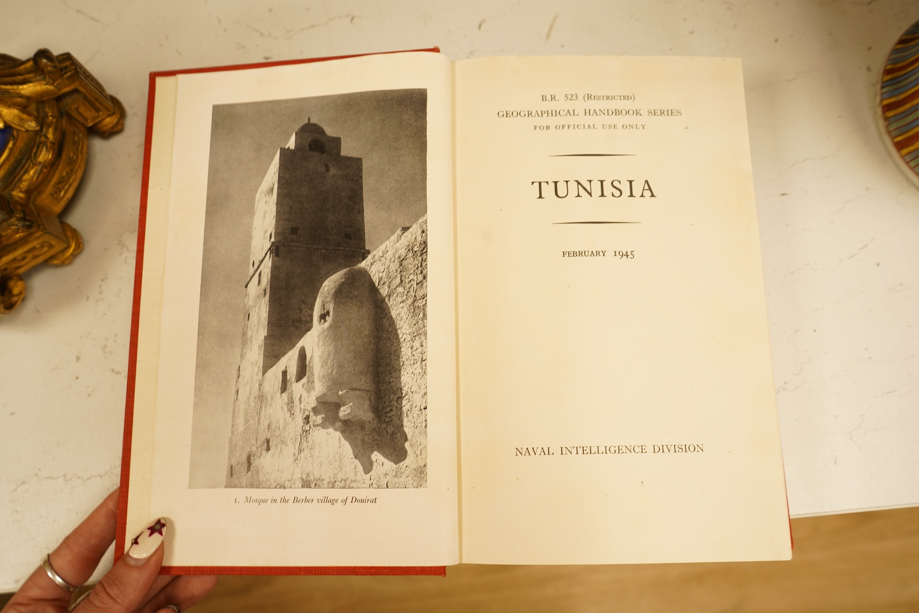 Naval Intelligence Division, Geographical Handbook Series - Western Arabia and the Red Sea (1 pocket map), 1946; Tunisia (1 pocket map), 1945; Algeria, 2 vols. (5 pocket maps), 1943-44. (4)